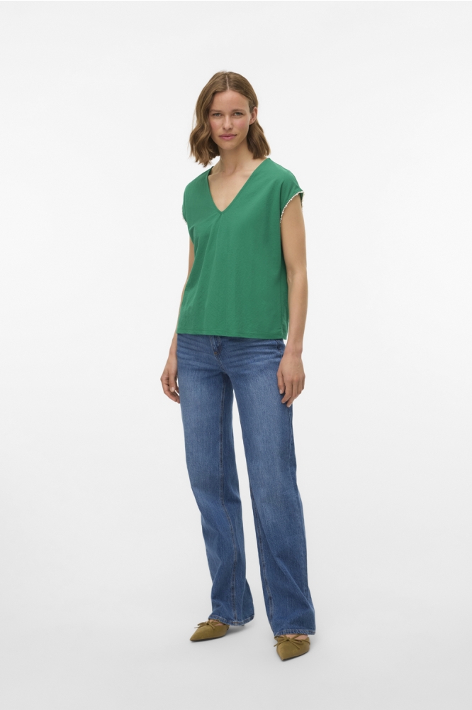 VMVIPS SS AVA V-NECK TOP JRS GA 10327099 BOSPHORUS